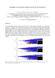 Investigation of vortex statistics in laminar cavity flow by PIV...