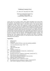 Wandering of wing-tip vortices  A.L. Heyes, R.F. Jones and D.A.R. Smith