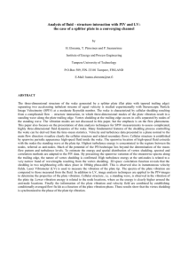 Analysis of fluid  - structure interaction with PIV and... the case of a splitter plate in a converging channel