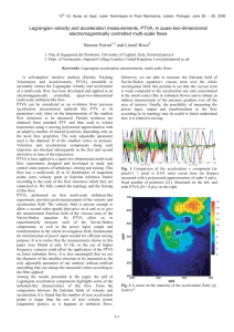 Lagrangian velocity and acceleration measurements, PTVA, in quasi-two-dimensional