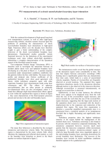 PIV measurements of a shock wave/turbulent boundary layer interaction