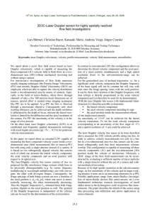 2D3C-Laser Doppler sensor for highly spatially resolved flow field investigations