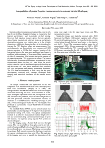 Interpretation of phase Doppler measurements in a dense transient fuel... Graham Pitcher , Graham Wigley