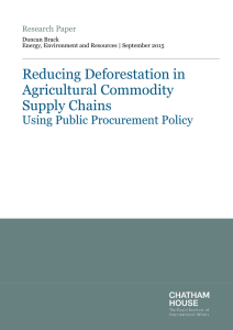 Reducing Deforestation in Agricultural Commodity Supply Chains Using Public Procurement Policy