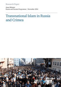 Transnational Islam in Russia and Crimea Research Paper Anna Münster
