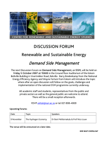 DISCUSSION FORUM Renewable and Sustainable Energy