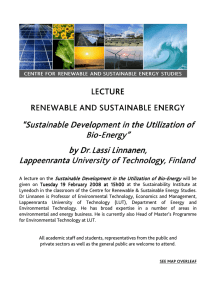 LECTURE R RENEWABLE AND SUSTAINABLE ENERGY ENEWABLE AND SUSTAINABLE ENERGY