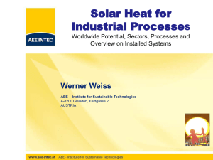 Solar Heat for Industrial Processes Werner Weiss