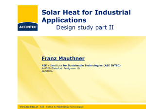 Solar Heat for Industrial Applications  Design study part II