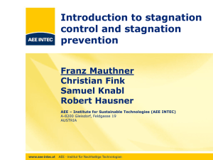 Introduction to stagnation control and stagnation prevention Franz Mauthner