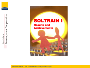 SOLTRAIN I Results and Achievements