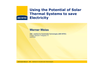 Using the Potential of Solar Thermal Systems to save Electricity