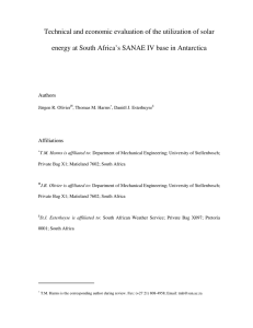 Technical and economic evaluation of the utilization of solar