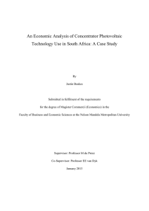 An Economic Analysis of Concentrator Photovoltaic