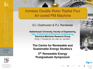 Ironless Double Rotor Radial Flux Air-cored PM Machine