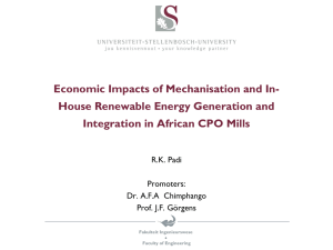 Economic Impacts of Mechanisation and In- House Renewable Energy Generation and
