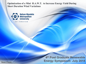 4 Post Graduate Renewable Energy Symposium  July 2014