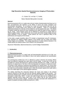 High Resolution Spatial Electroluminescence Imaging of Photovoltaic Modules