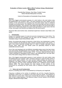 Evaluation of Noise Levels of Micro-Wind Turbines Using a Randomised Experiment.