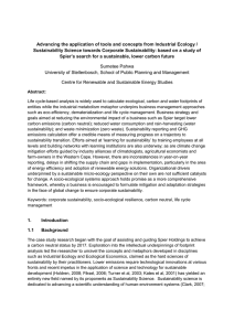 Advancing the application of tools and concepts from Industrial Ecology / Sustainability Science towards Corporate Sustainability: based on a study of