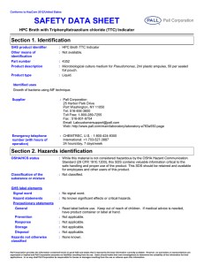 SAFETY DATA SHEET Section 1. Identification