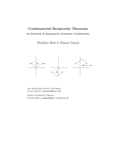 Combinatorial Reciprocity Theorems Matthias Beck &amp; Raman Sanyal