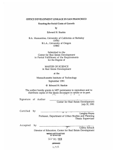 OFFICE DEVELOPMENT  LINKAGE IN  SAN  FRANCISCO by (1976)