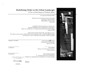 Redefining  Order in the Urban Landscape A
