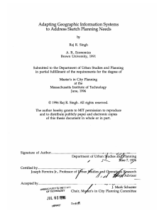 Adapting Geographic Information  Systems to Address  Sketch Planning Needs