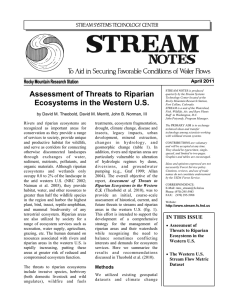 Assessment of Threats to Riparian Ecosystems in the Western U.S.