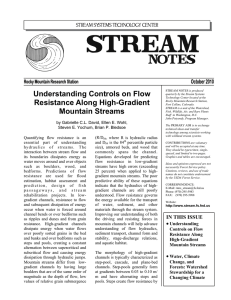 Understanding Controls on Flow Resistance Along High-Gradient