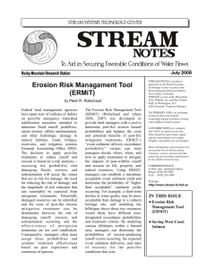 Erosion Risk Managament Tool (ERMiT)