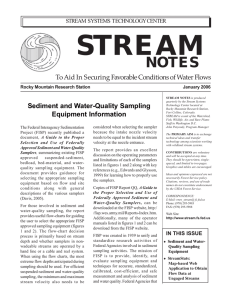 STREAM NOTES To Aid In Securing Favorable Conditions of Water Flows