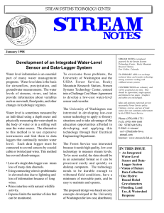 Development of an Integrated Water-Level Sensor and Data-Logger System January 1998
