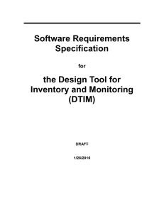 Software Requirements Specification the Design Tool for Inventory and Monitoring