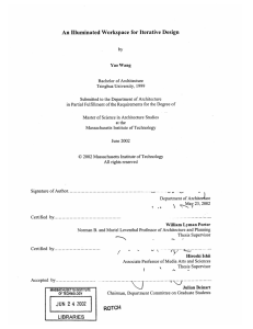 An  Illuminated Workspace  for Iterative Design