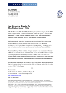 New Managing Director for SCA Timber Supply (UK)