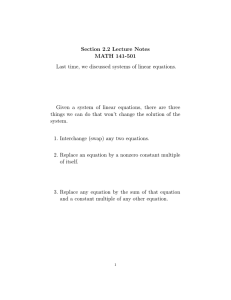 Section 2.2 Lecture Notes MATH 141-501