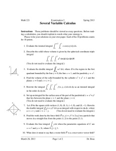 Several Variable Calculus