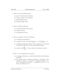 Math 409 Final Examination May 5, 2000