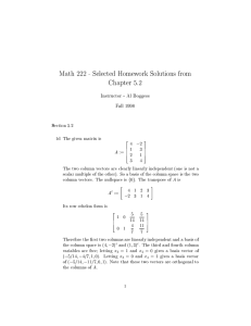 Math 222 - Selected Homework Solutions from Chapter 5.2
