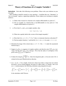 Theory of Functions of a Complex Variable I