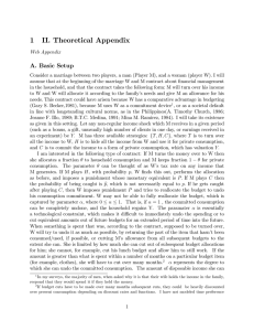 1 II. Theoretical Appendix A. Basic Setup