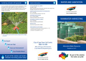 water anD sanitation Useful information Combining rainwater with greywater