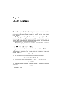 Least Squares Chapter 5