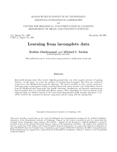 MASSACHUSETTS INSTITUTE OF TECHNOLOGY ARTIFICIAL INTELLIGENCE LABORATORY