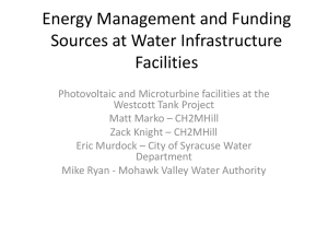 Energy Management and Funding Sources at Water Infrastructure Facilities