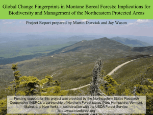 Global Change Fingerprints in Montane Boreal Forests: Implications for