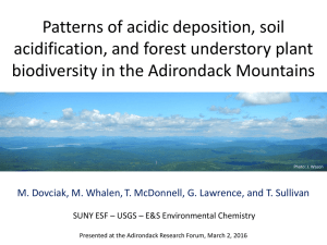 Patterns of acidic deposition, soil acidification, and forest understory plant