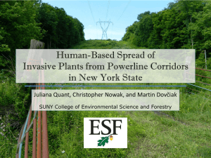Human-Based Spread of Invasive Plants from Powerline Corridors in New York State